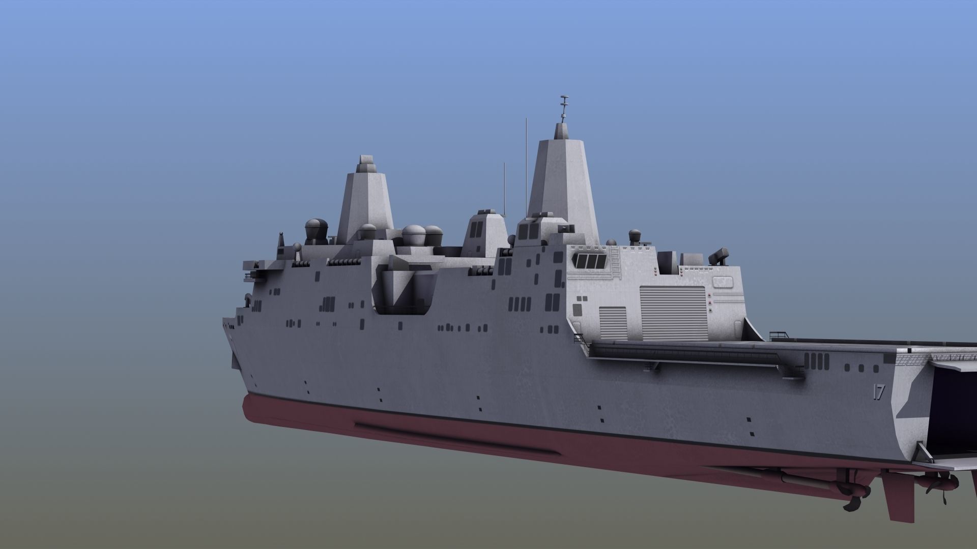 San Antonio LPD Assault Ship 3D model_7