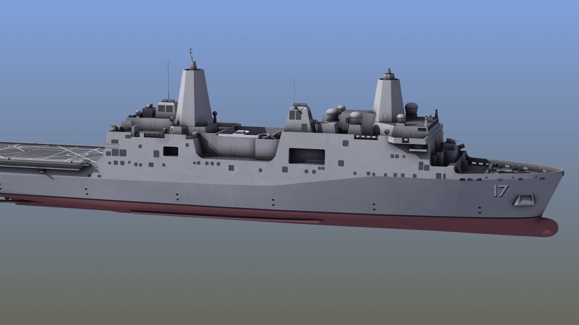 San Antonio LPD Assault Ship 3D model_9