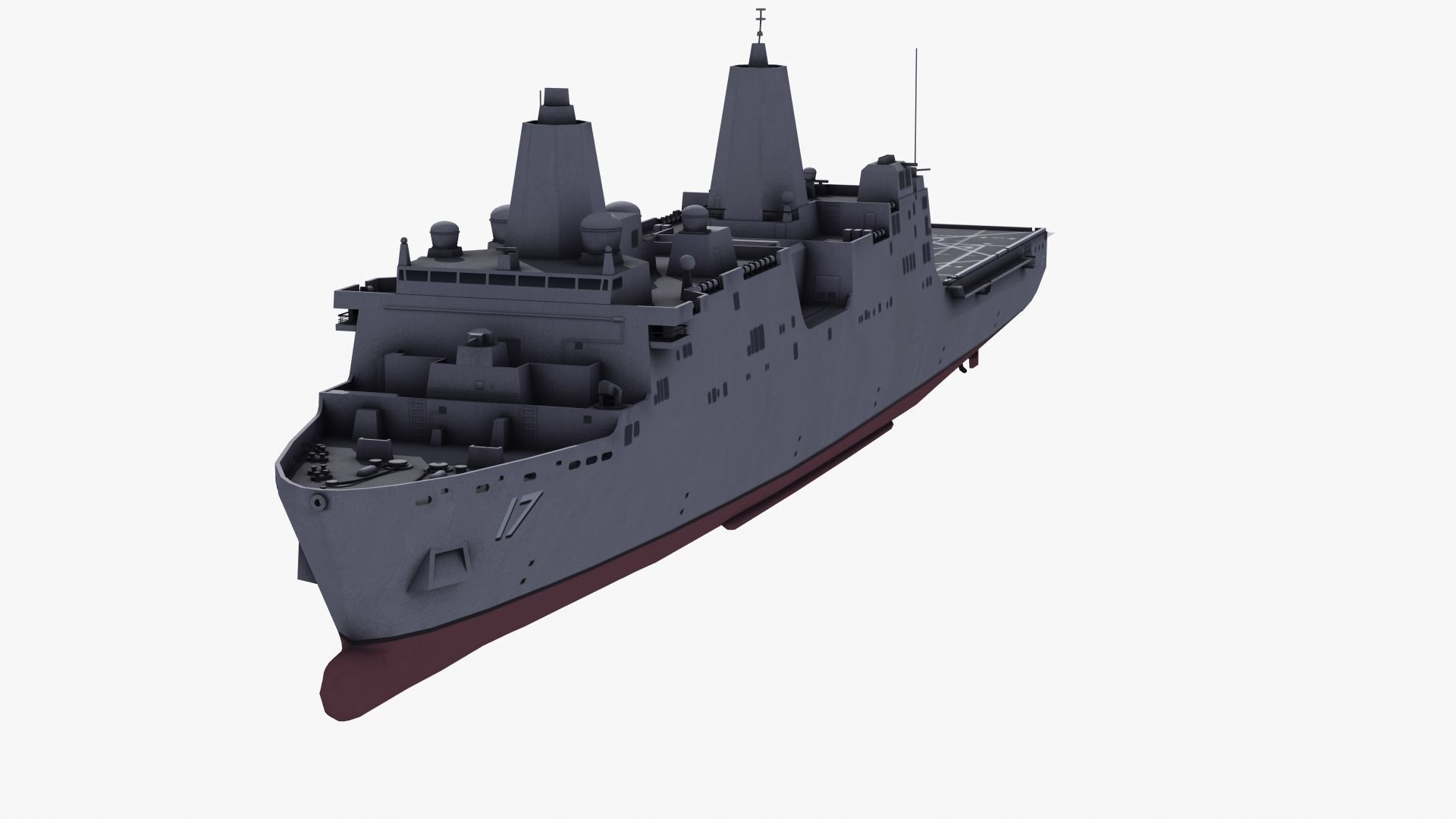 San Antonio LPD Assault Ship 3D model_26