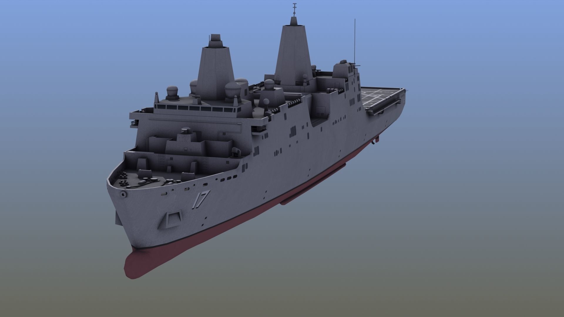 San Antonio LPD Assault Ship 3D model_30