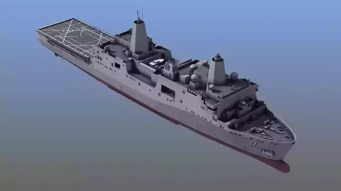 San Antonio LPD Assault Ship 3D model