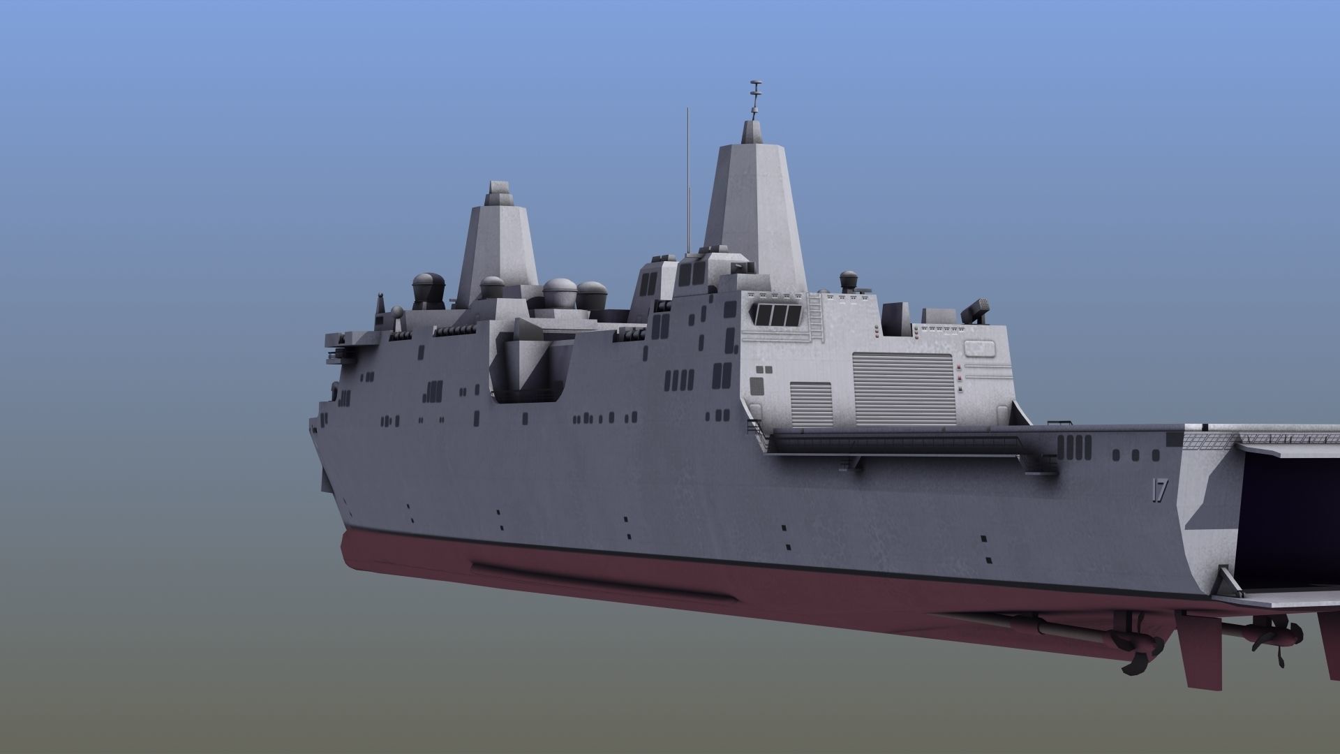 San Antonio LPD Assault Ship 3D model_1