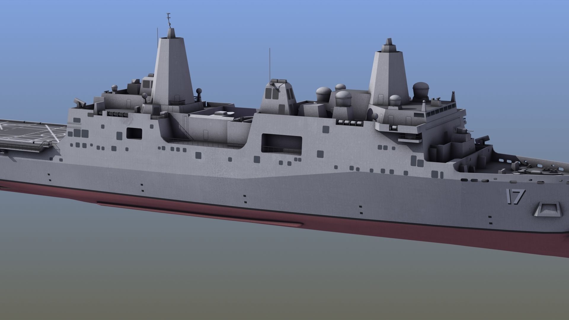 San Antonio LPD Assault Ship 3D model_8