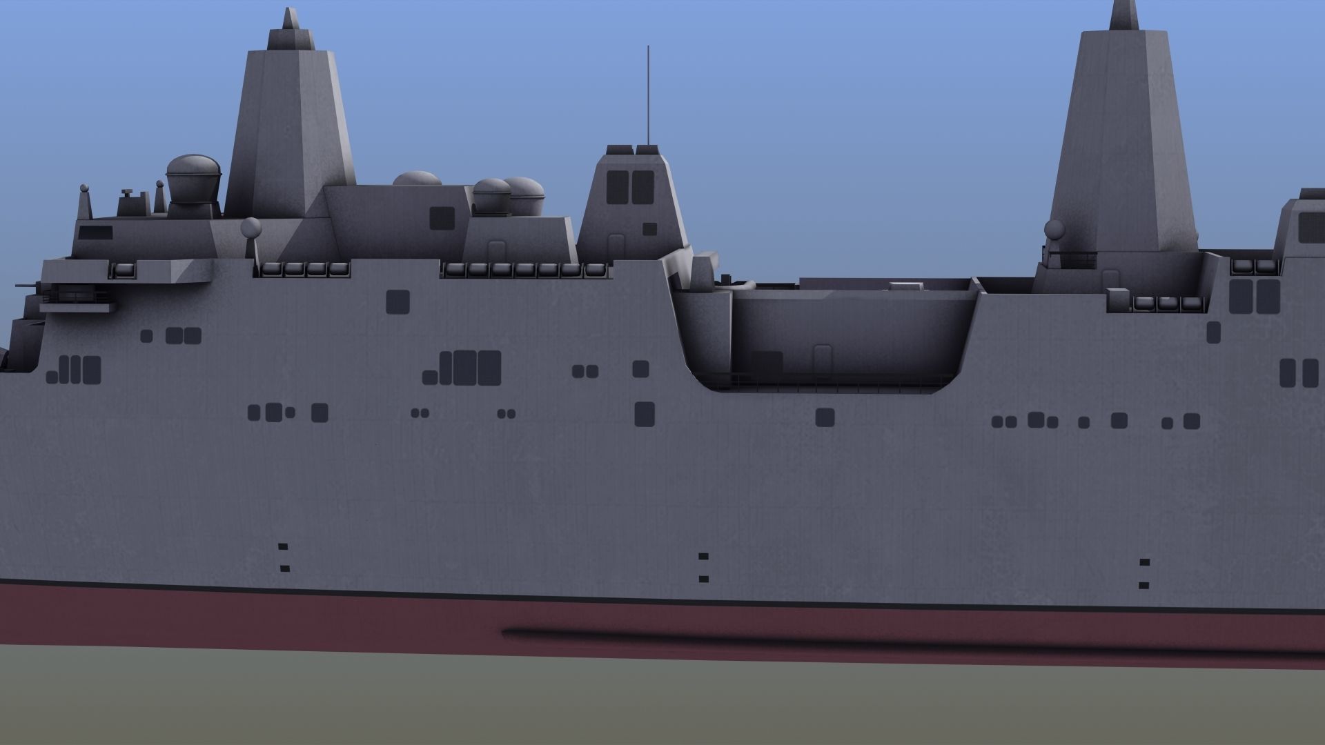 San Antonio LPD Assault Ship 3D model_4