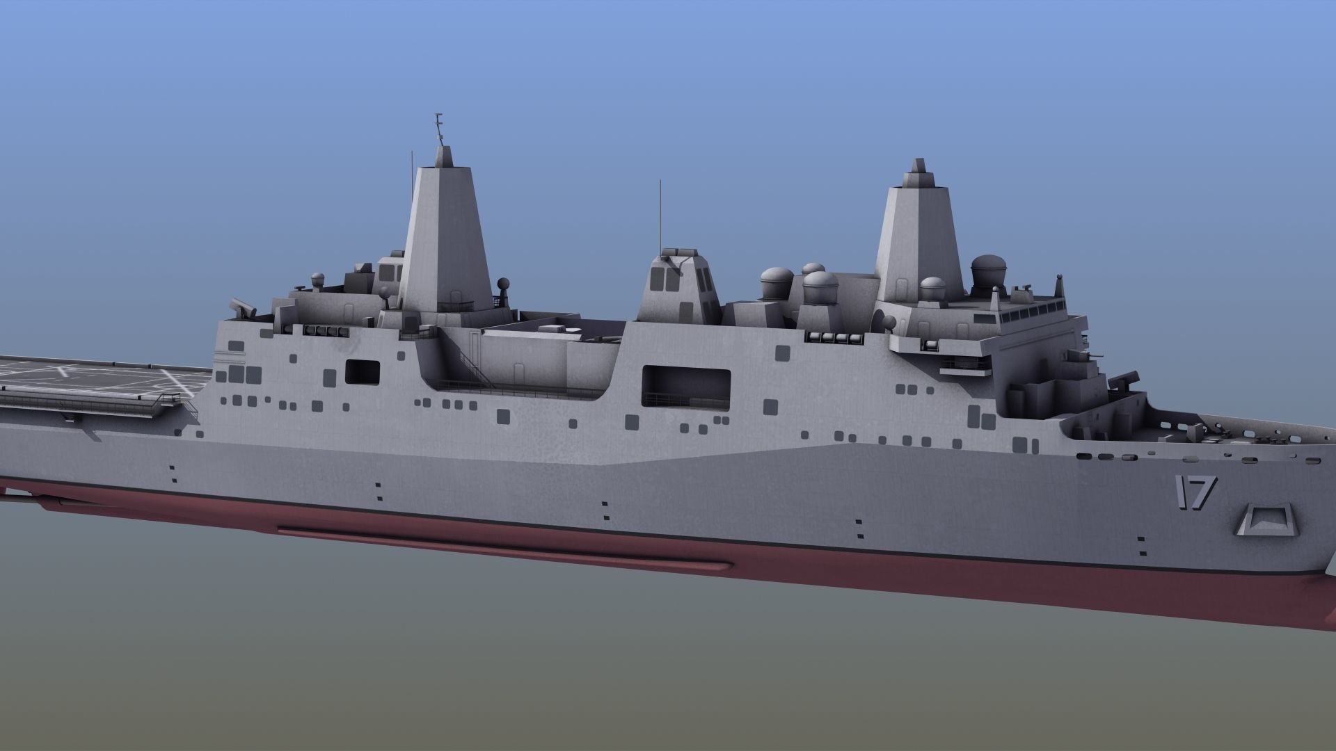 San Antonio LPD Assault Ship 3D model_34