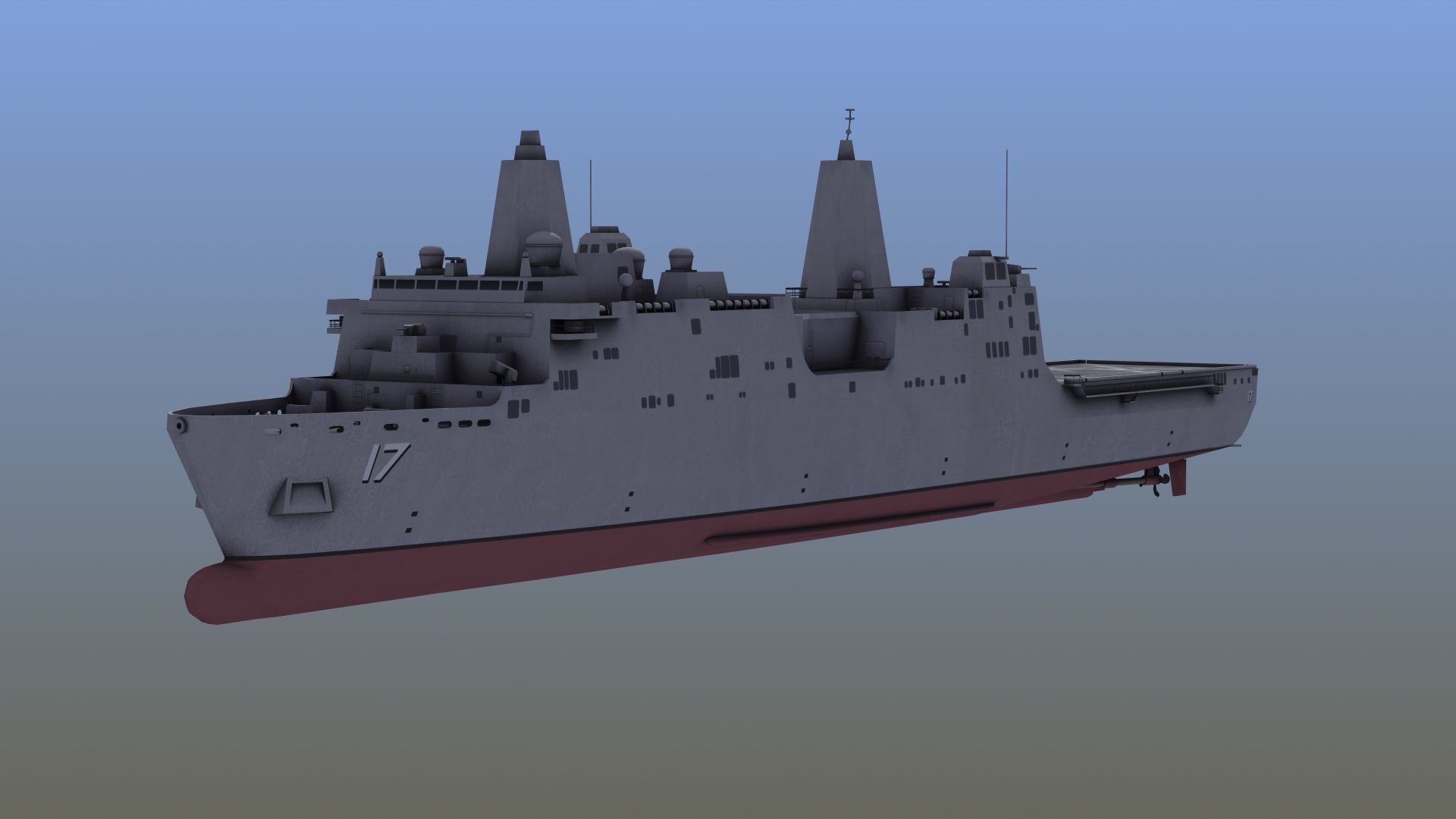 San Antonio LPD Assault Ship 3D model_33