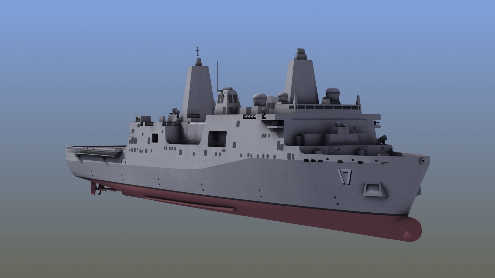 San Antonio LPD Assault Ship 3D model_35