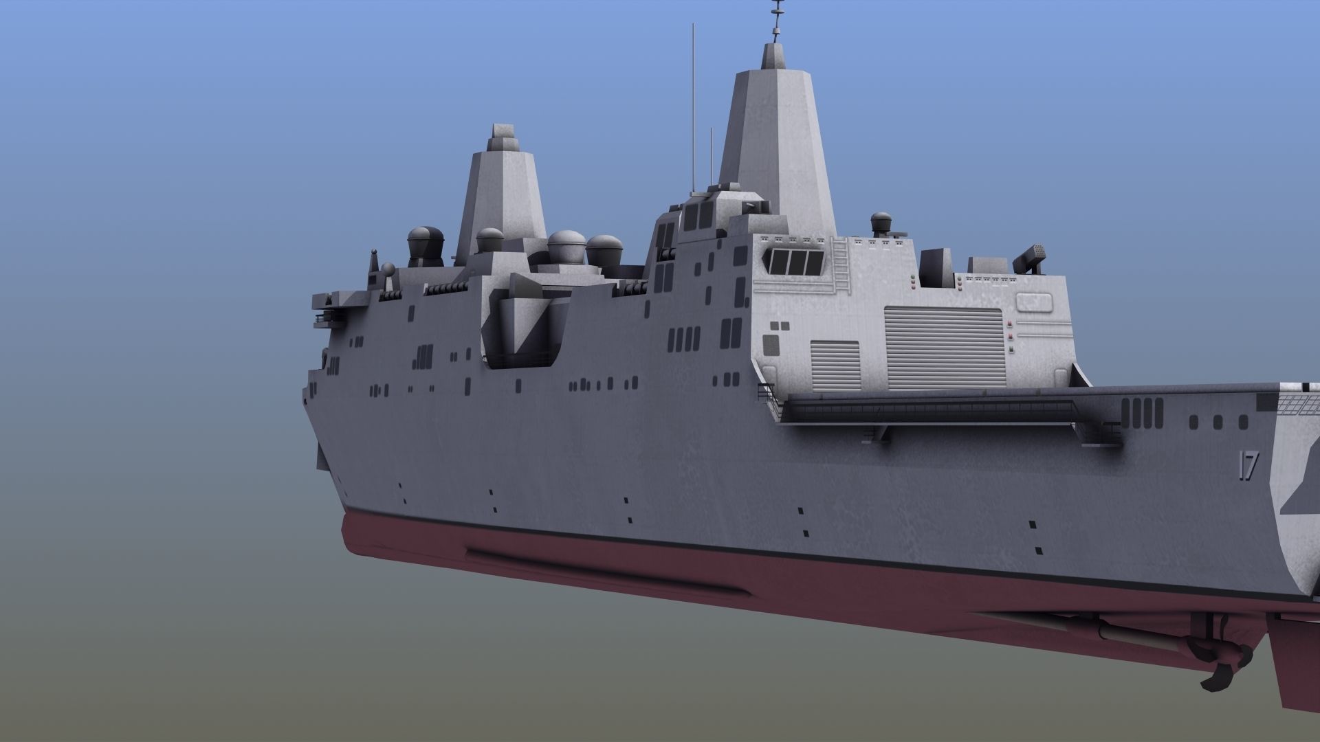 San Antonio LPD Assault Ship 3D model_6