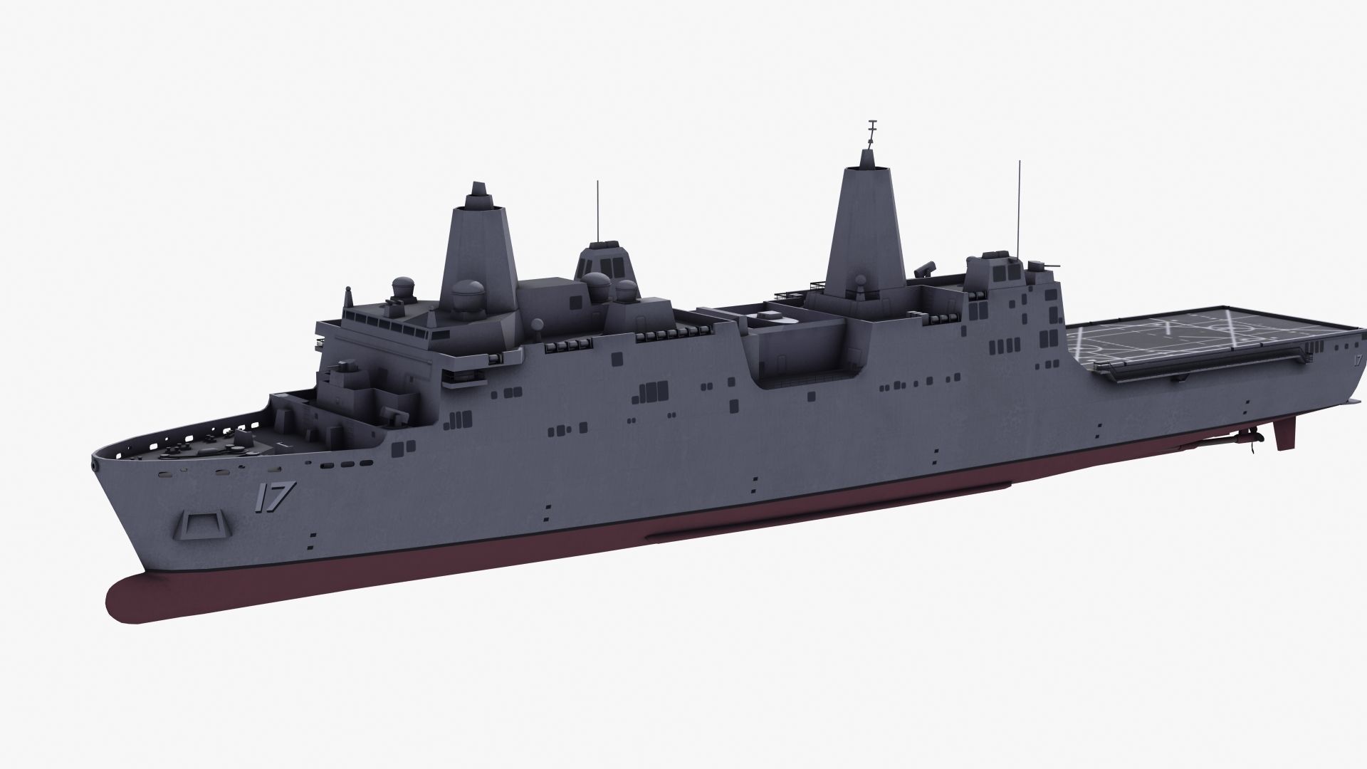 San Antonio LPD Assault Ship 3D model_11