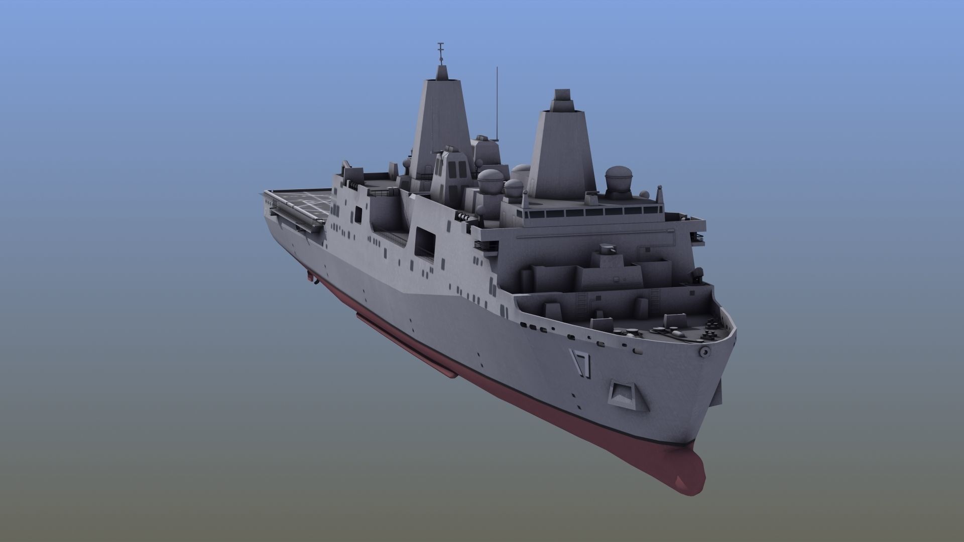 San Antonio LPD Assault Ship 3D model_36