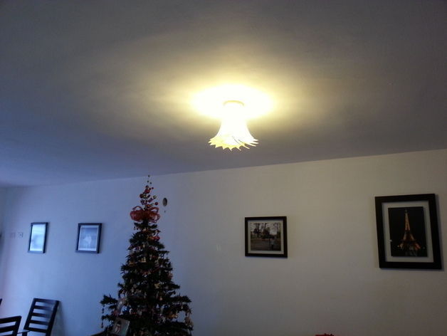 Turbine Inspired Lamp Shade Free 3D print model_4