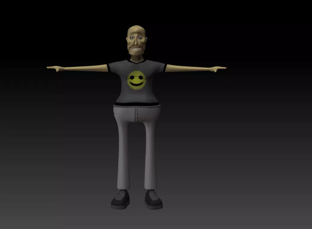 old man 3D model_0