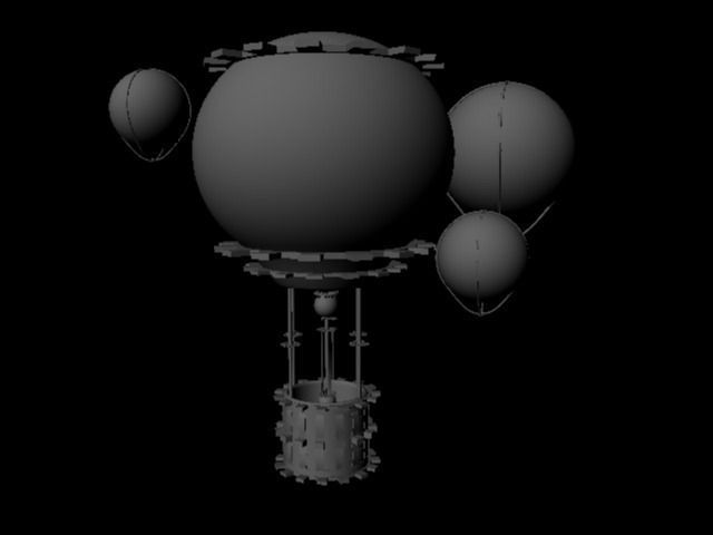 hot air balloon 3D model_1