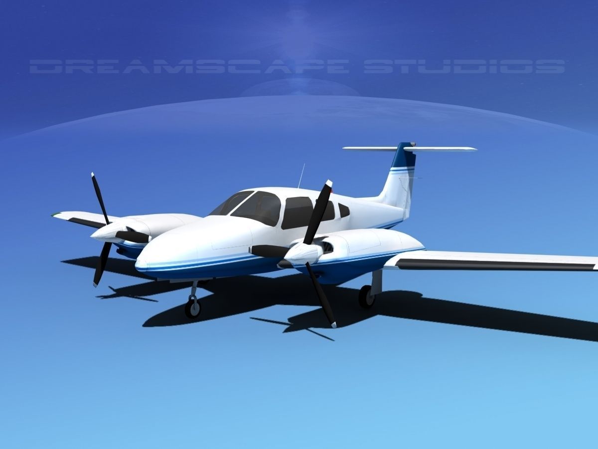 Piper PA-44-180T Turbo Seminole V06 3D model_1