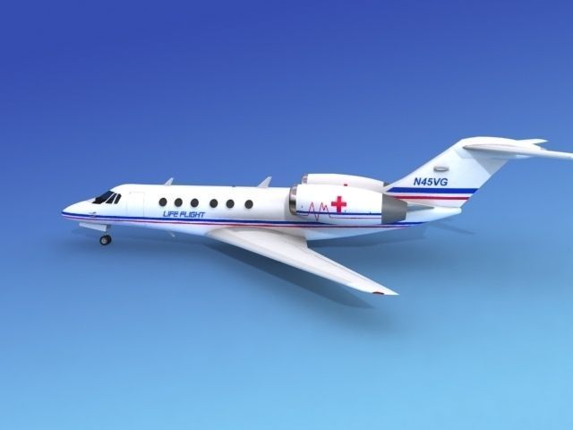 Cessna Citation X Life Flight 3D model_2