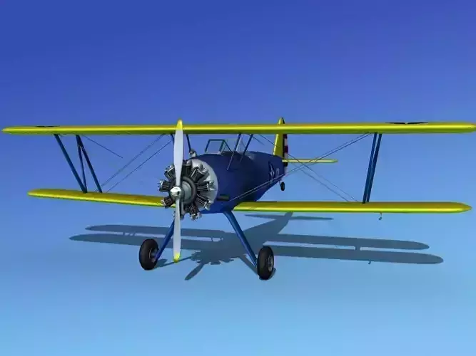 Stearman PT-17 Kaydet Trainer V02 3D model