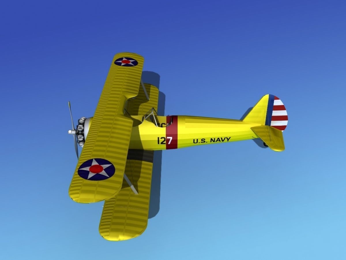 Stearman PT-17 Kaydet V04 3D model_12