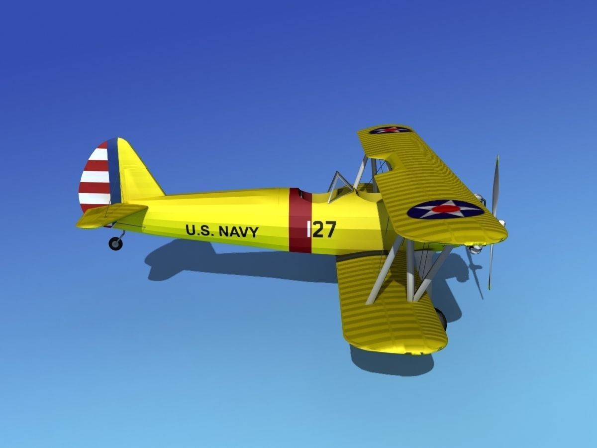Stearman PT-17 Kaydet V04 3D model_4