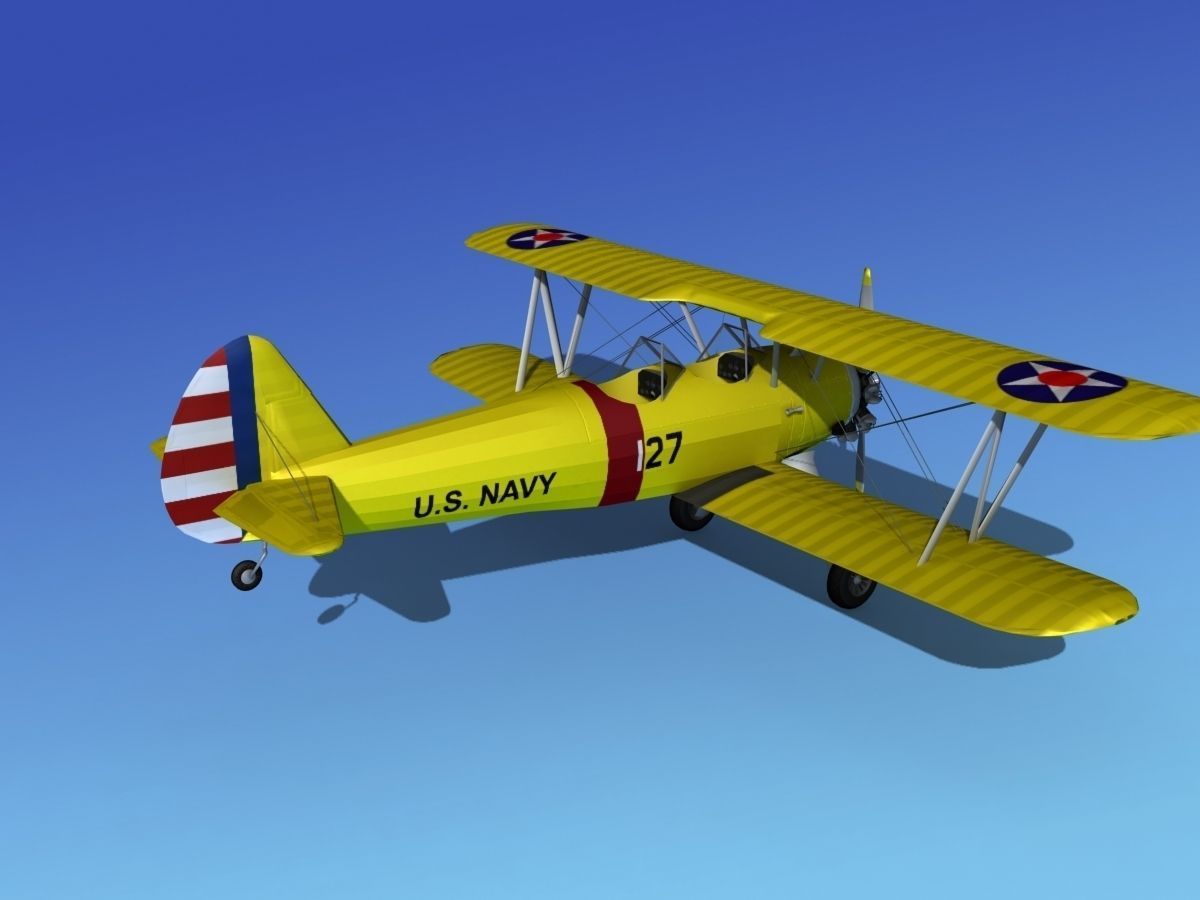 Stearman PT-17 Kaydet V04 3D model_6
