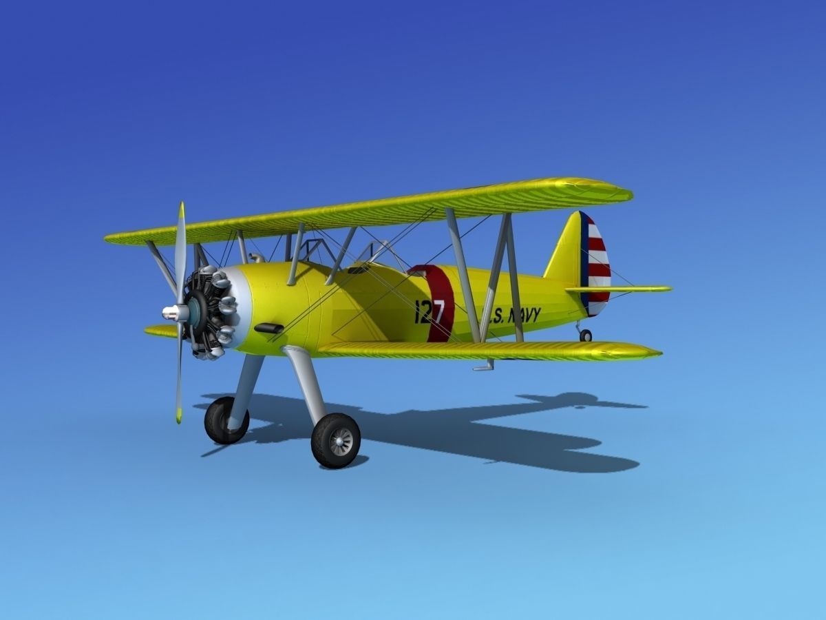 Stearman PT-17 Kaydet V04 3D model_1