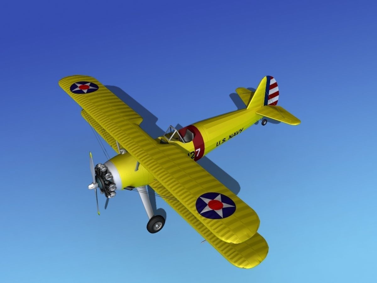 Stearman PT-17 Kaydet V04 3D model_9