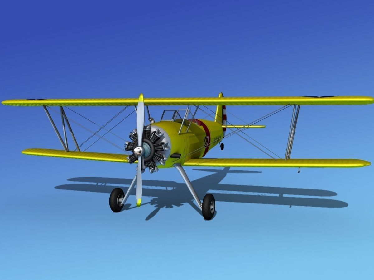 Stearman PT-17 Kaydet V04 3D model_2