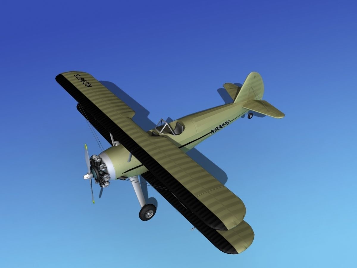 Stearman PT-17 Kaydet V09 3D model_11