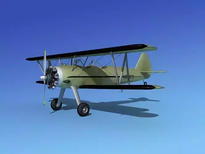 Stearman PT-17 Kaydet V09 3D model