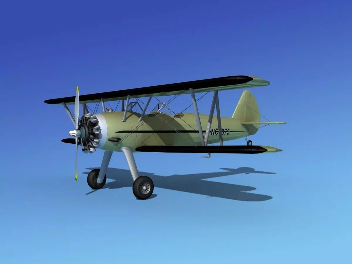 Stearman PT-17 Kaydet V09 3D model_0