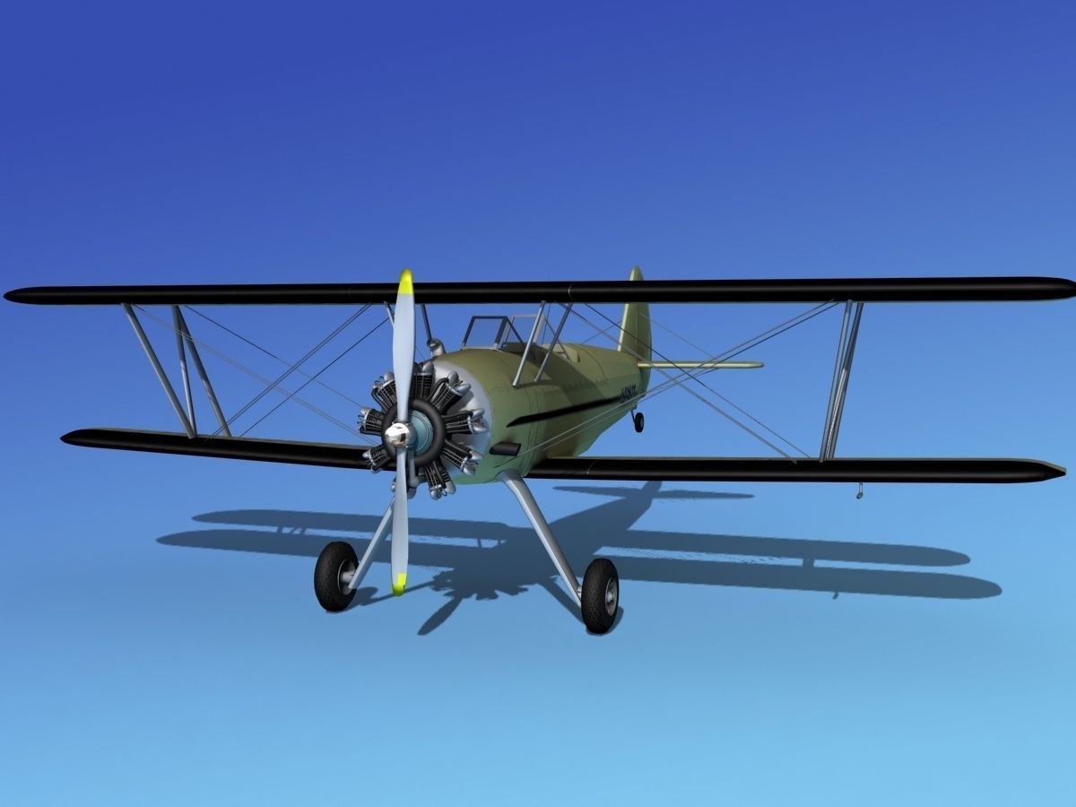 Stearman PT-17 Kaydet V09 3D model_3