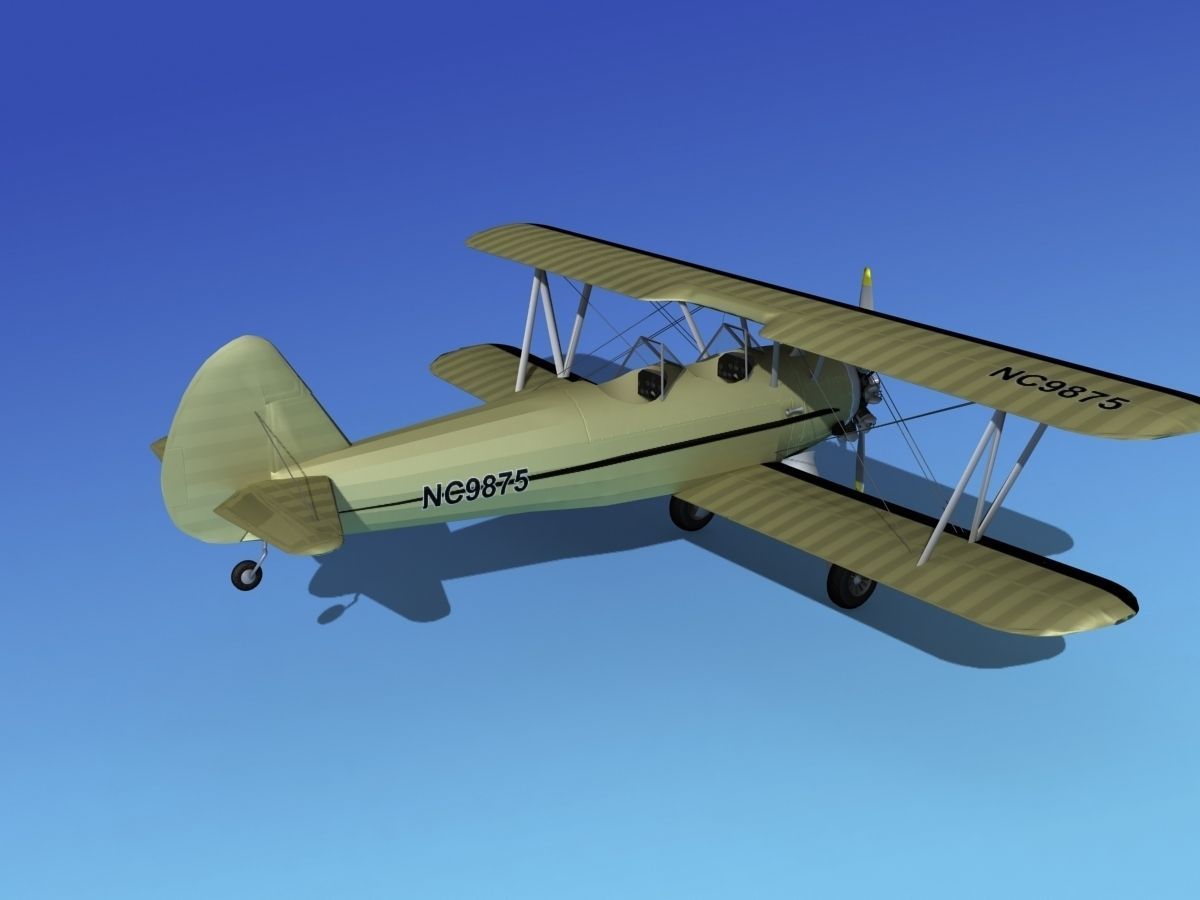 Stearman PT-17 Kaydet V09 3D model_6
