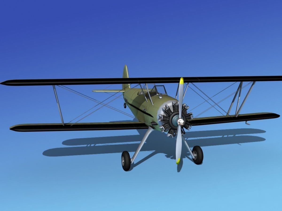 Stearman PT-17 Kaydet V09 3D model_1