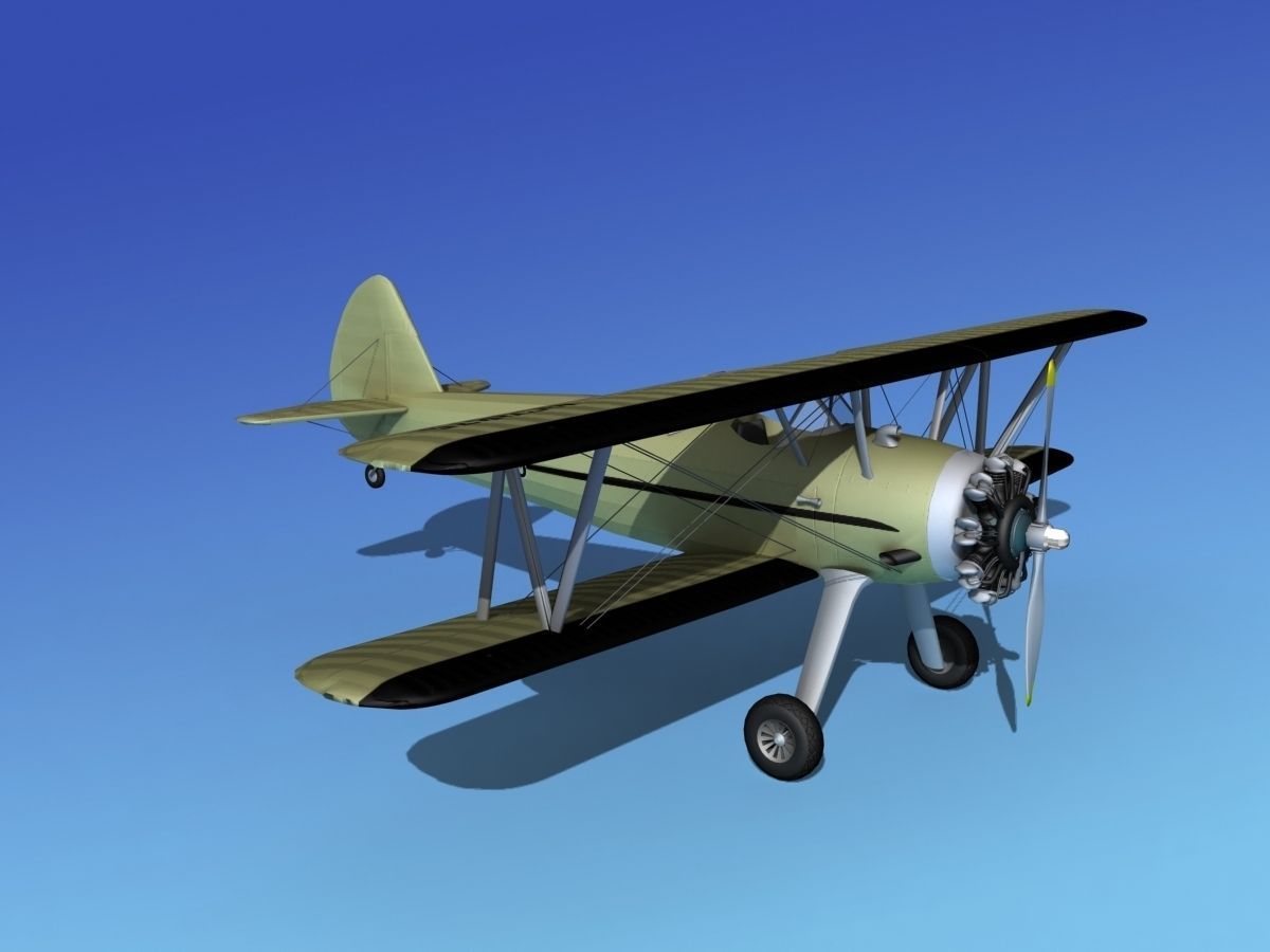 Stearman PT-17 Kaydet V09 3D model_2