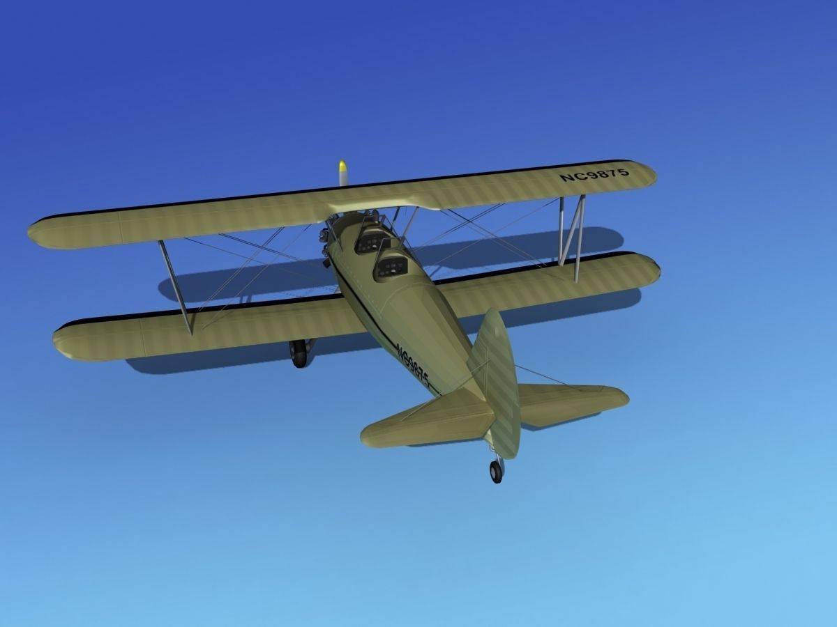 Stearman PT-17 Kaydet V09 3D model_8