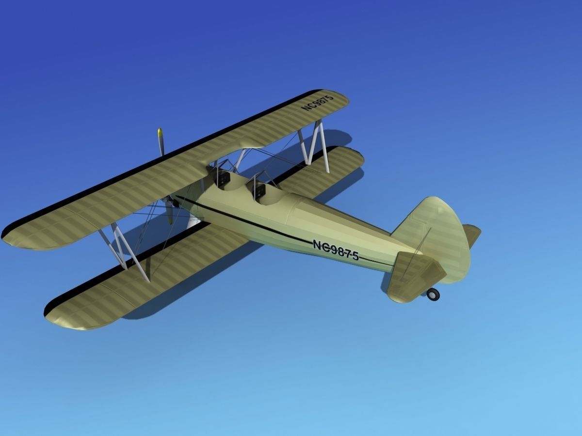Stearman PT-17 Kaydet V09 3D model_9