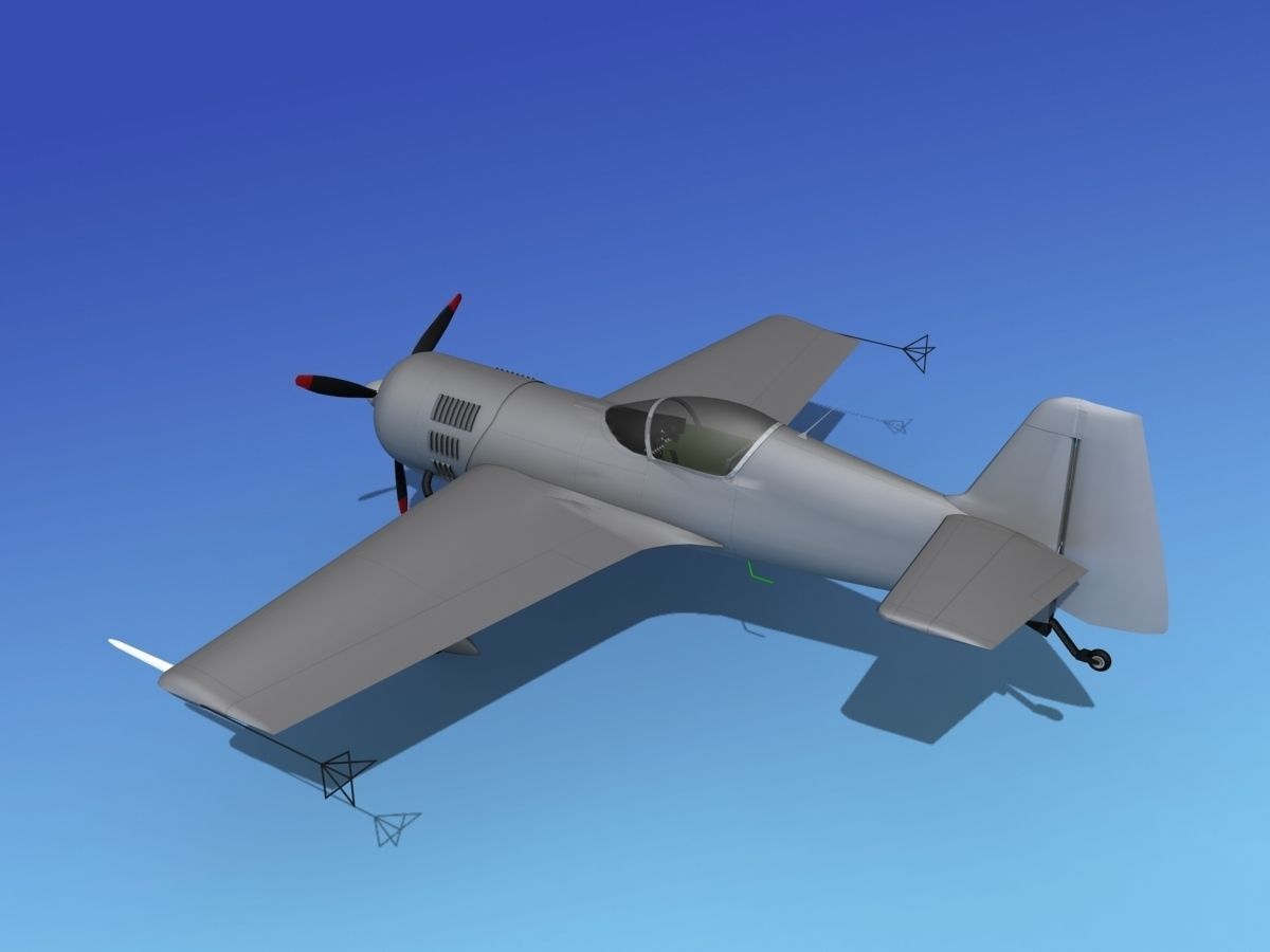 Sukhoi SU-26 Aerobat Bare Metal 3D model_8