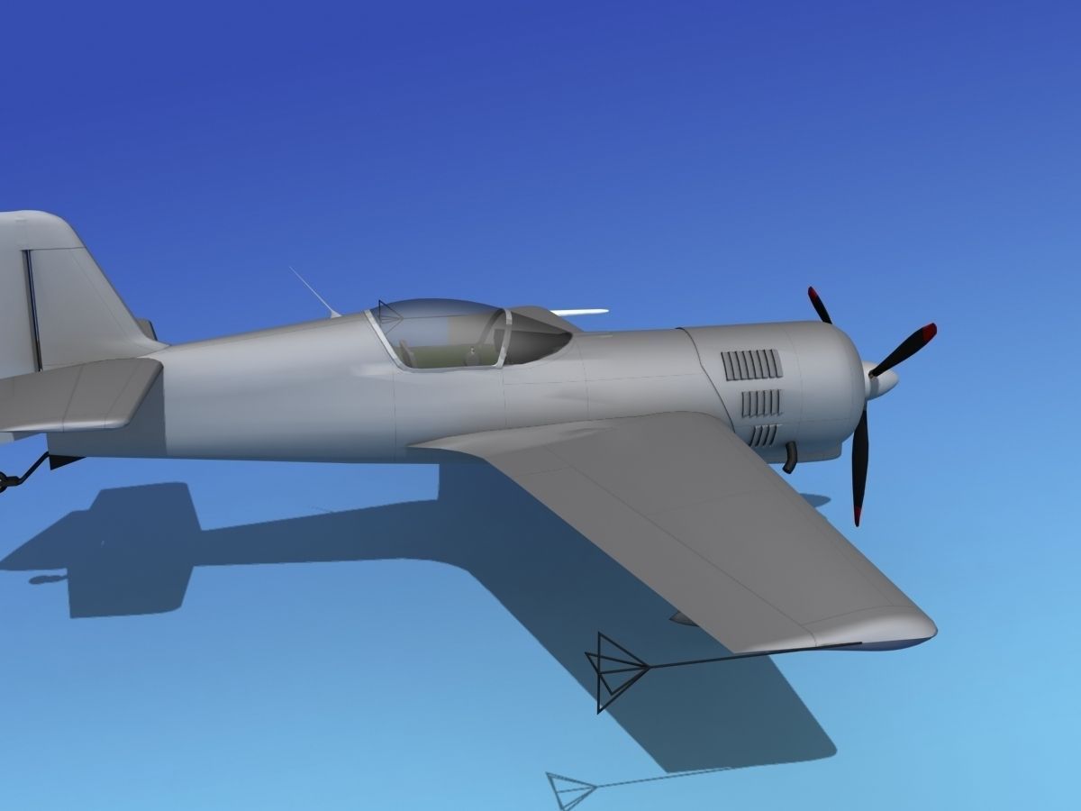 Sukhoi SU-26 Aerobat Bare Metal 3D model_2