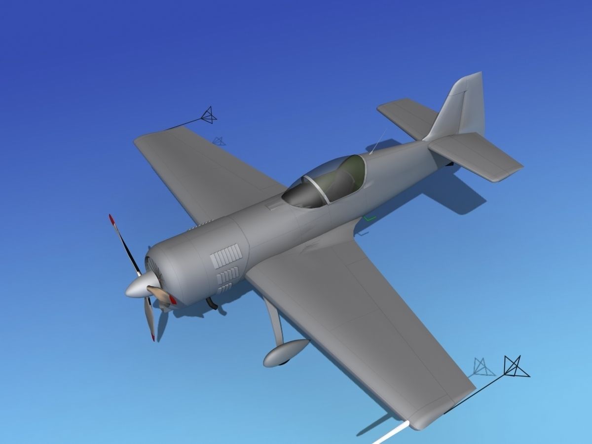 Sukhoi SU-26 Aerobat Bare Metal 3D model_10