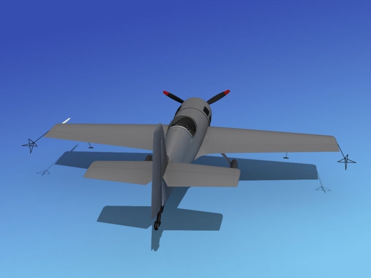 Sukhoi SU-26 Aerobat Bare Metal 3D model_6