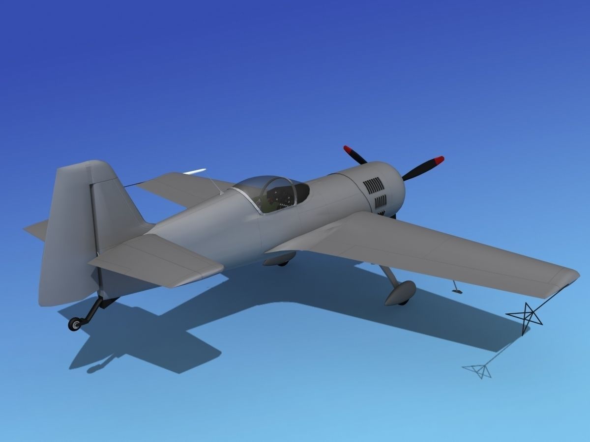 Sukhoi SU-26 Aerobat Bare Metal 3D model_5