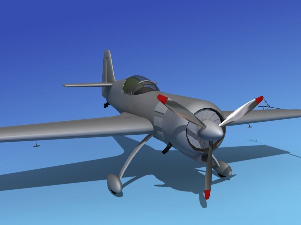 Sukhoi SU-26 Aerobat Bare Metal 3D model_3