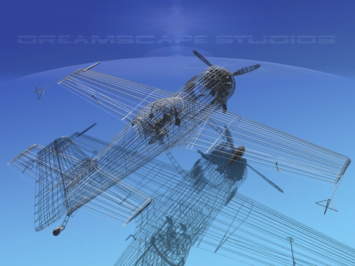 Sukhoi SU-26 Aerobat Bare Metal 3D model_12