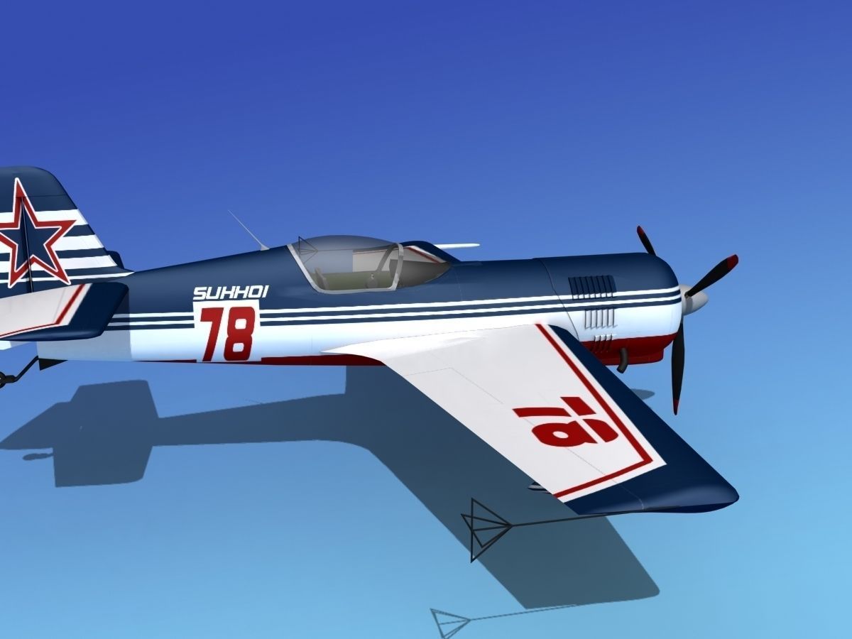 Sukhoi SU-26 Aerobat V02 3D model_7