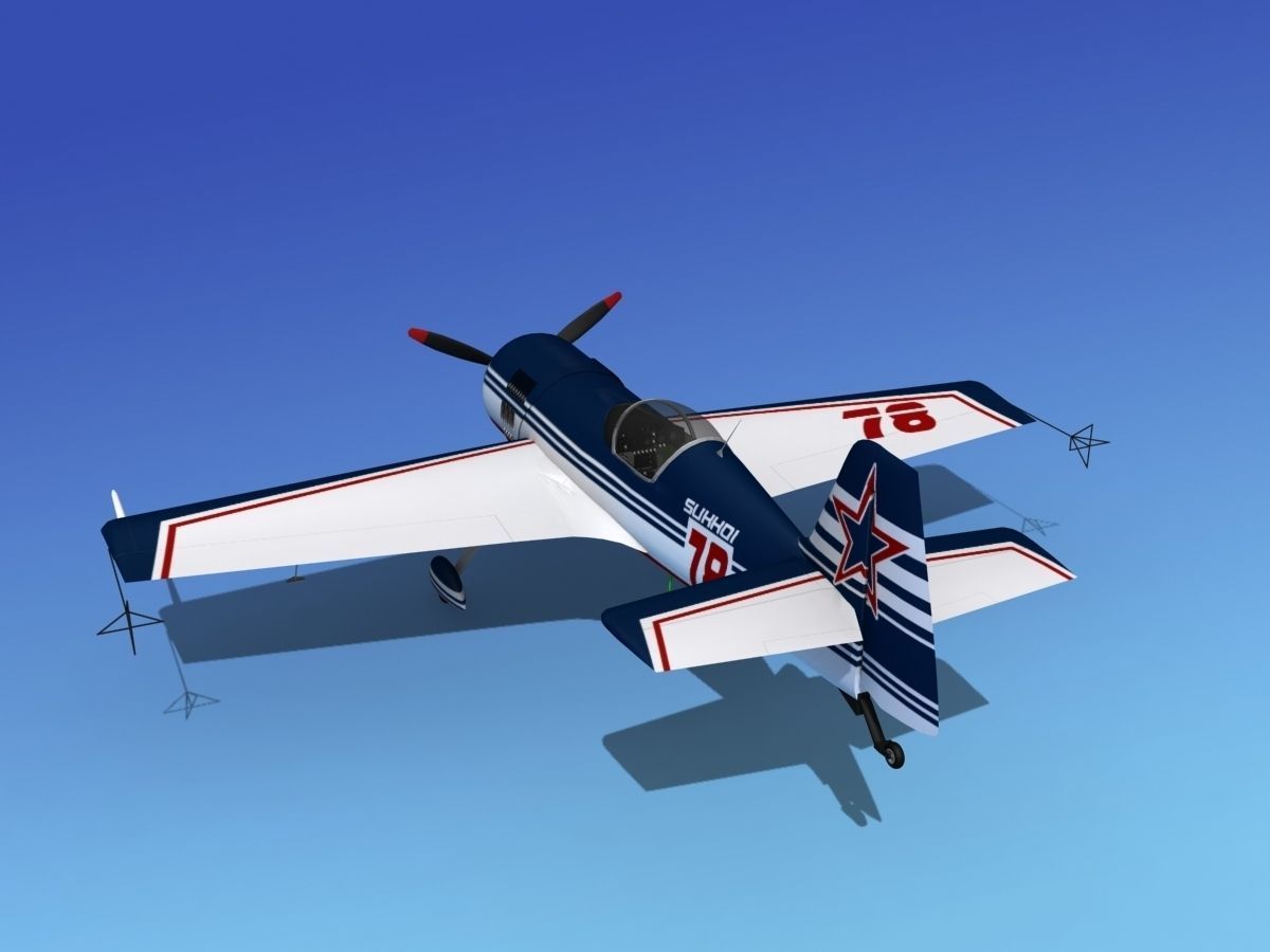 Sukhoi SU-26 Aerobat V02 3D model_9