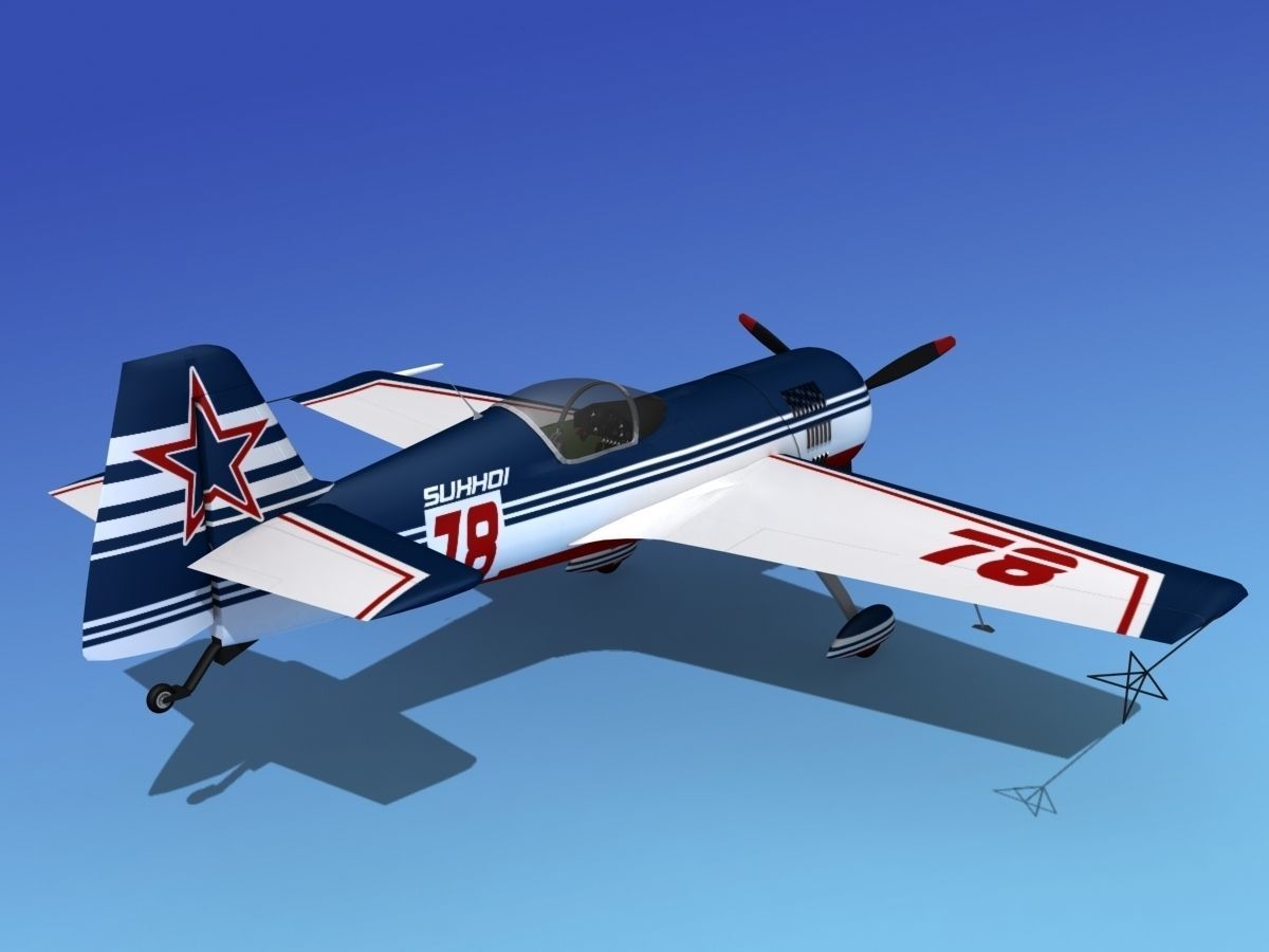 Sukhoi SU-26 Aerobat V02 3D model_6