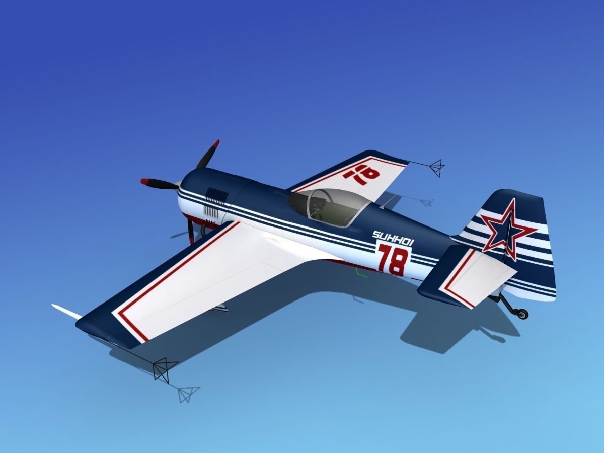 Sukhoi SU-26 Aerobat V02 3D model_11