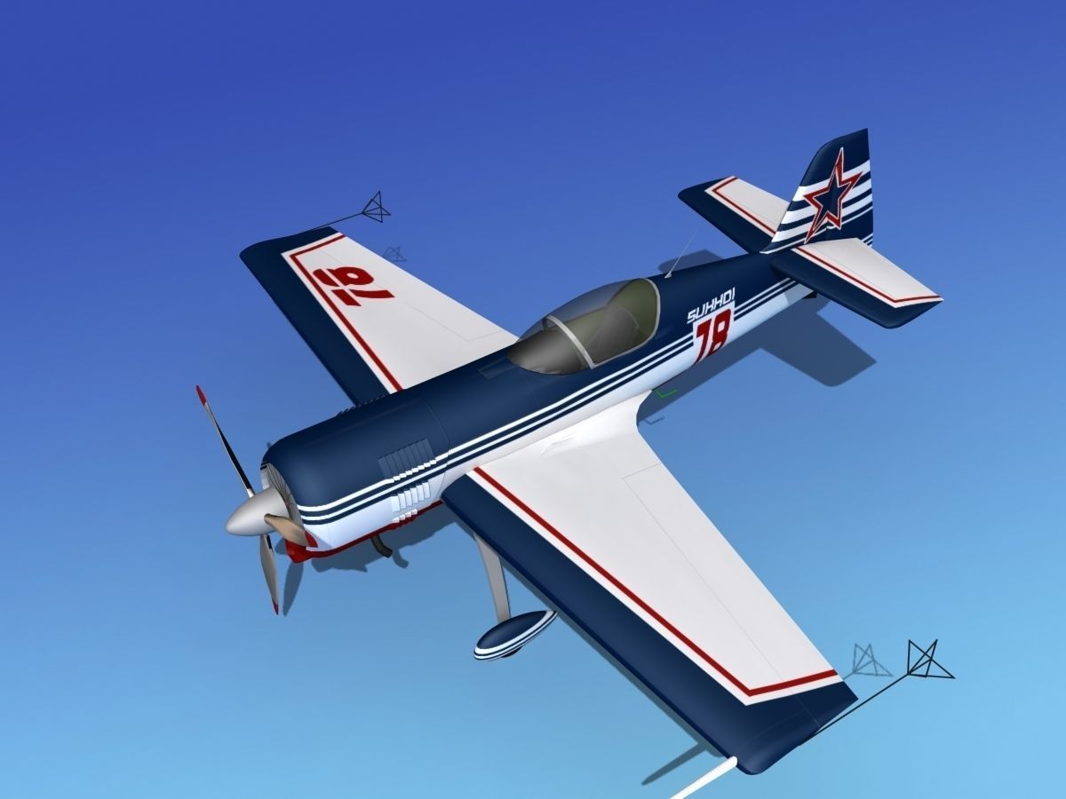 Sukhoi SU-26 Aerobat V02 3D model_10