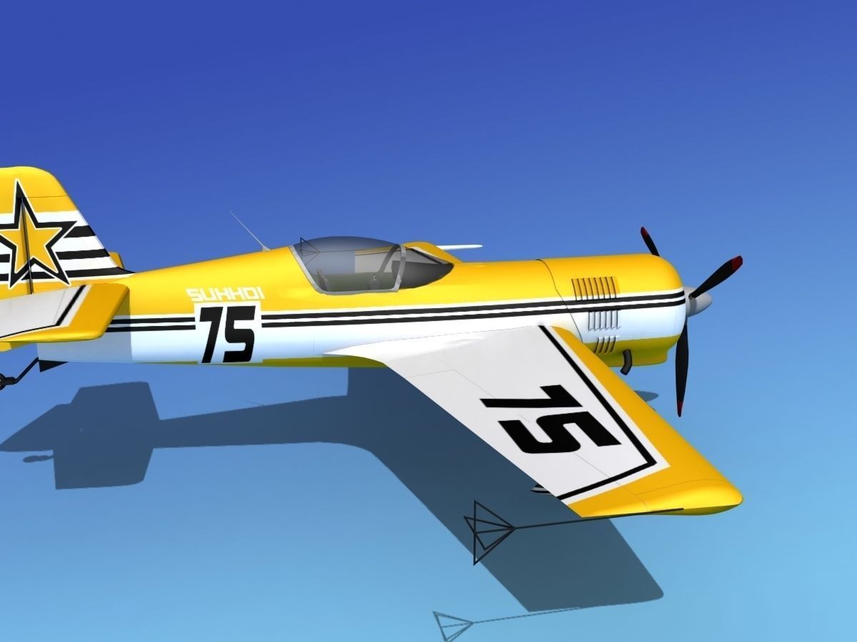 Sukhoi SU-26 Aerobat V04 3D model_4
