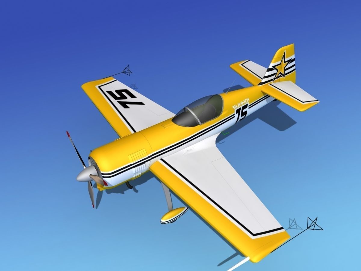 Sukhoi SU-26 Aerobat V04 3D model_11