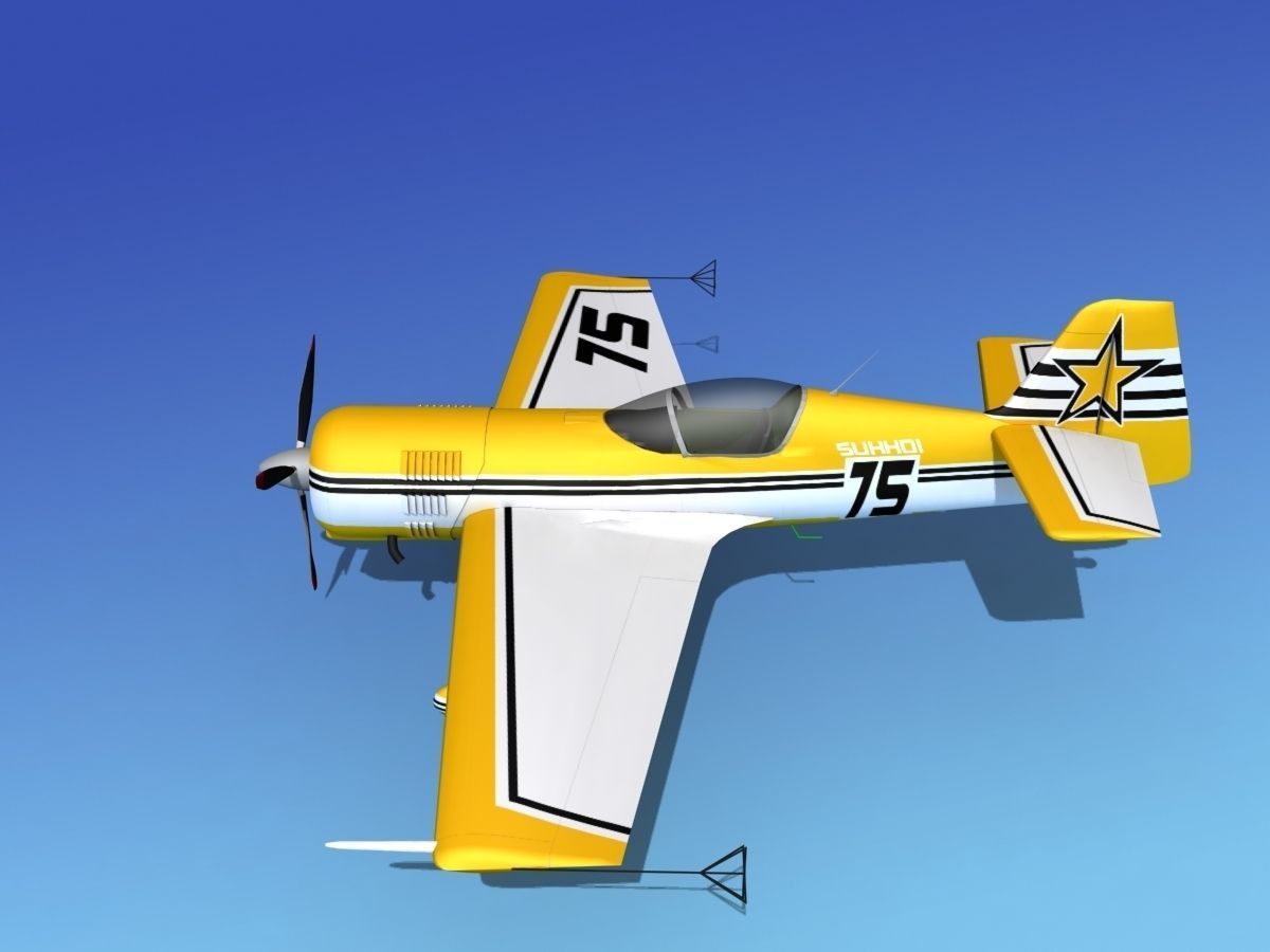 Sukhoi SU-26 Aerobat V04 3D model_10